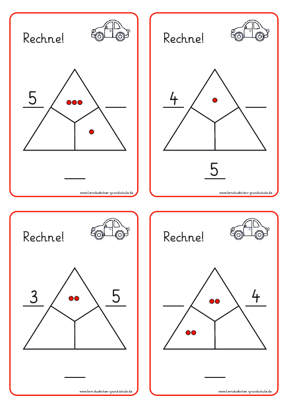 Rechendreiecke - mit Punkten zum Kombinieren im ZR 10 (4)
